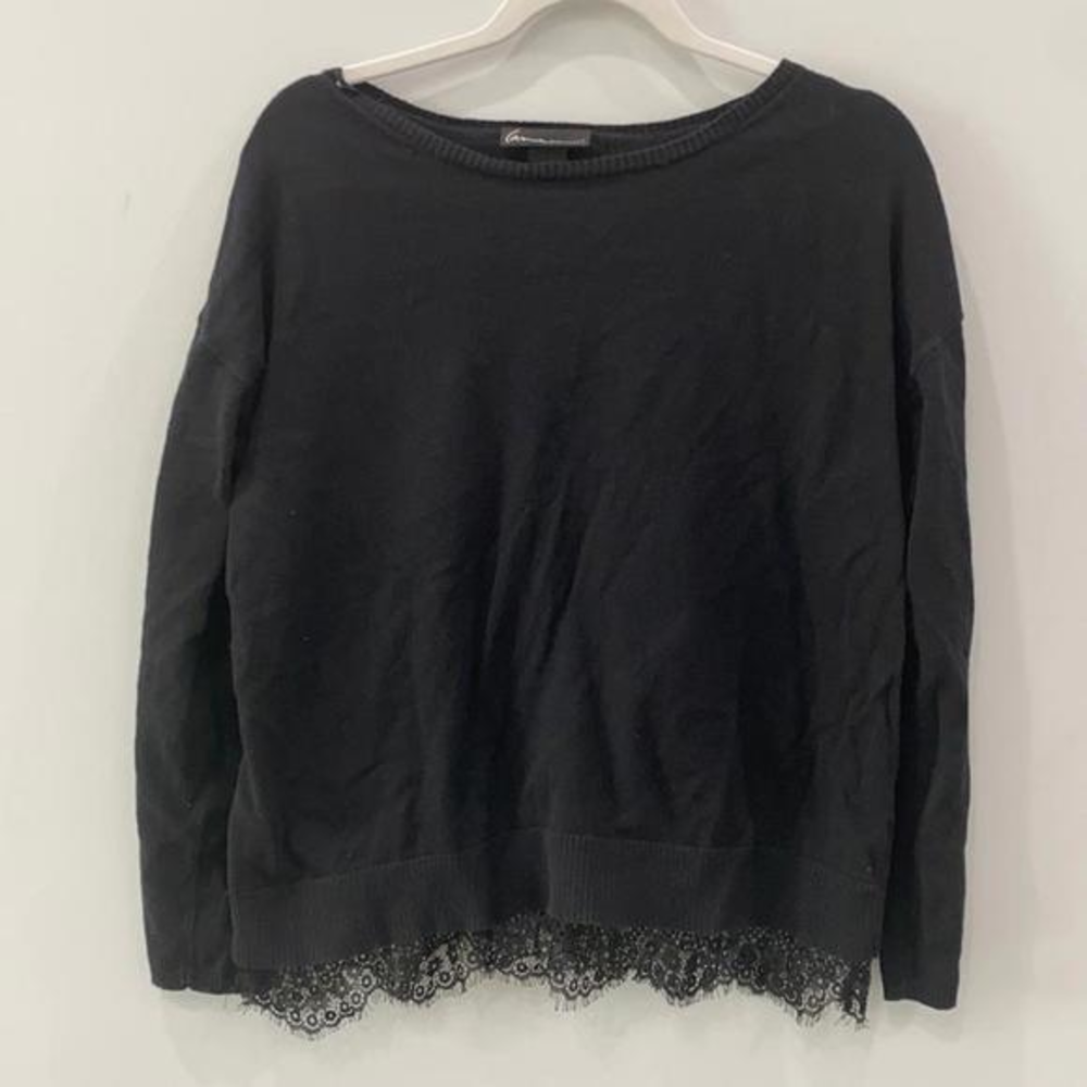 Lane Bryant long sleeve shirt with lace‎ detail